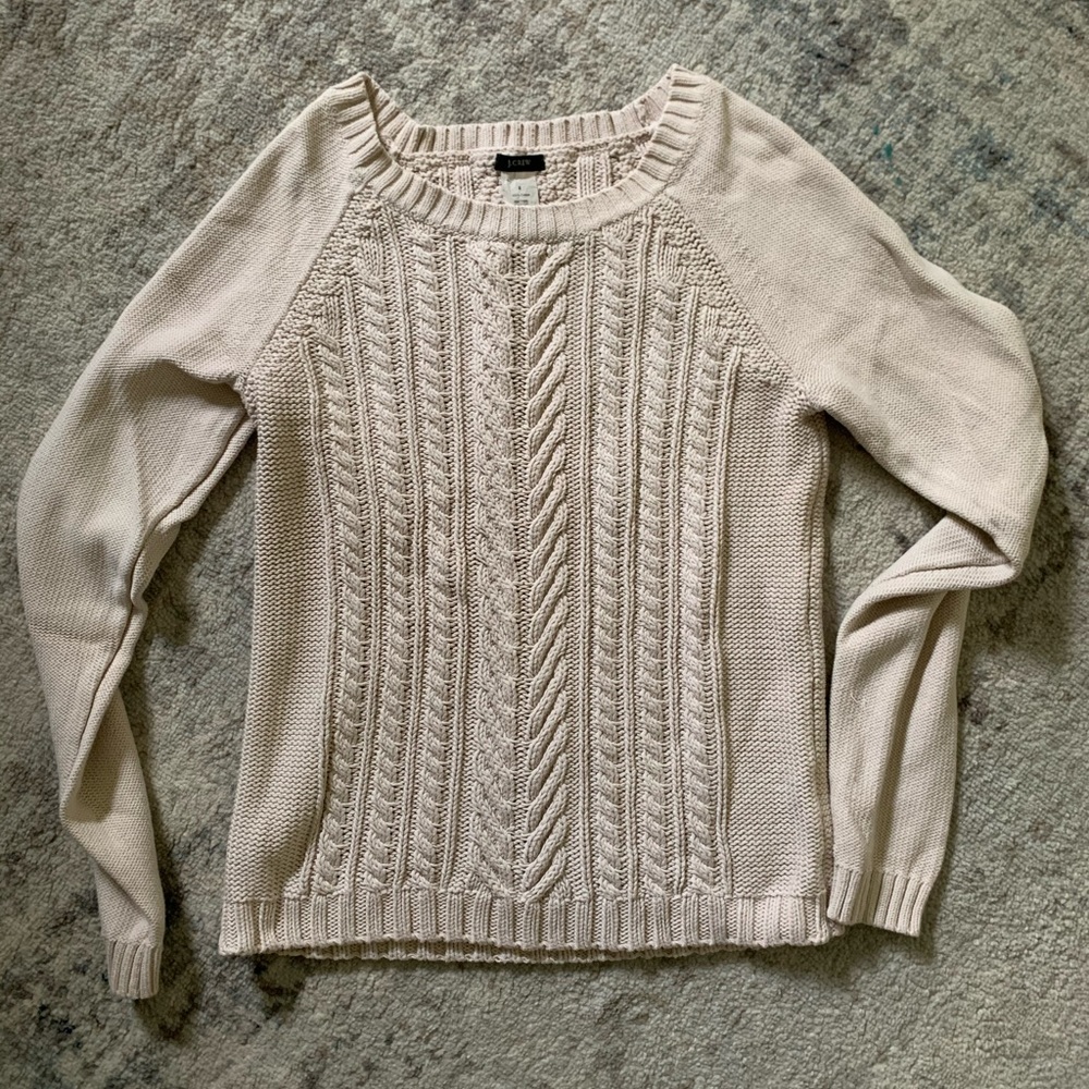 JCrew thick cream sweater